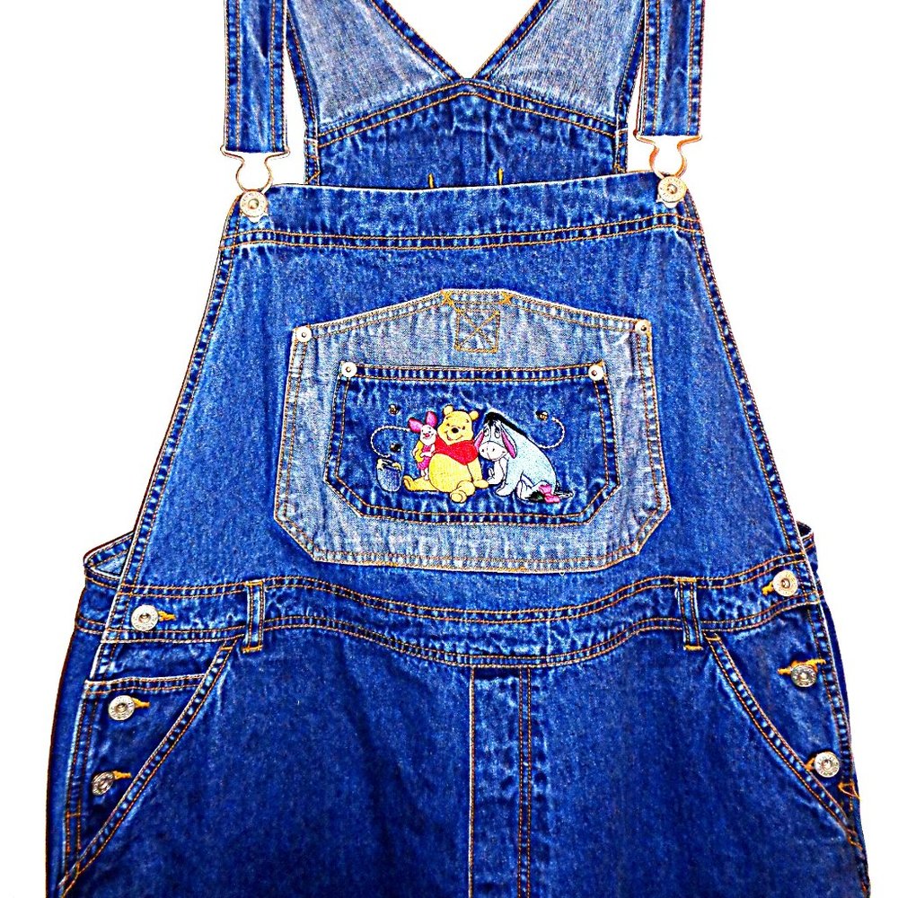 Pooh Bear & Friends Blue Denim Overalls Size 22